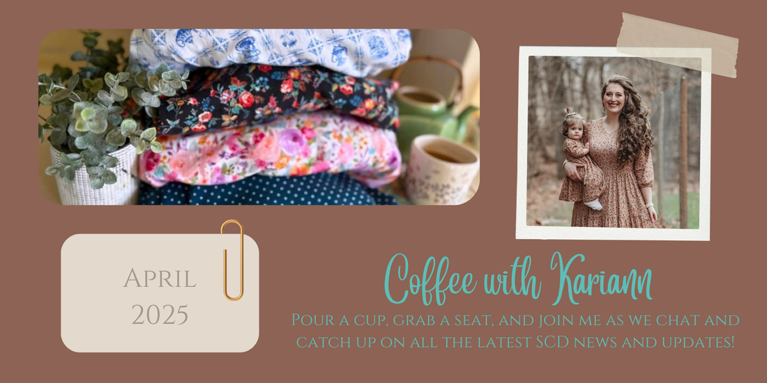 Photo collage of business owner, Kariann and the dresses from the last drop.