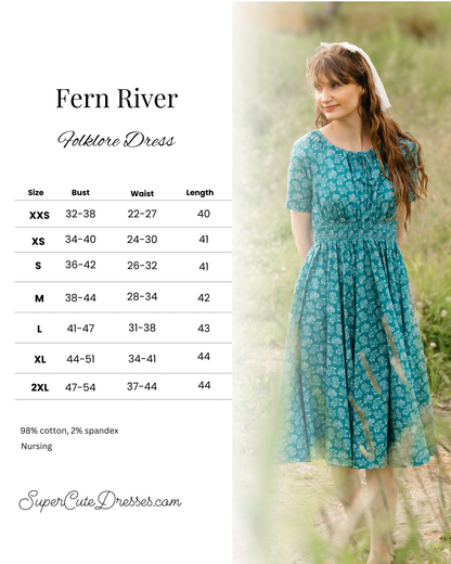 Fern River ~ Folklore Dress