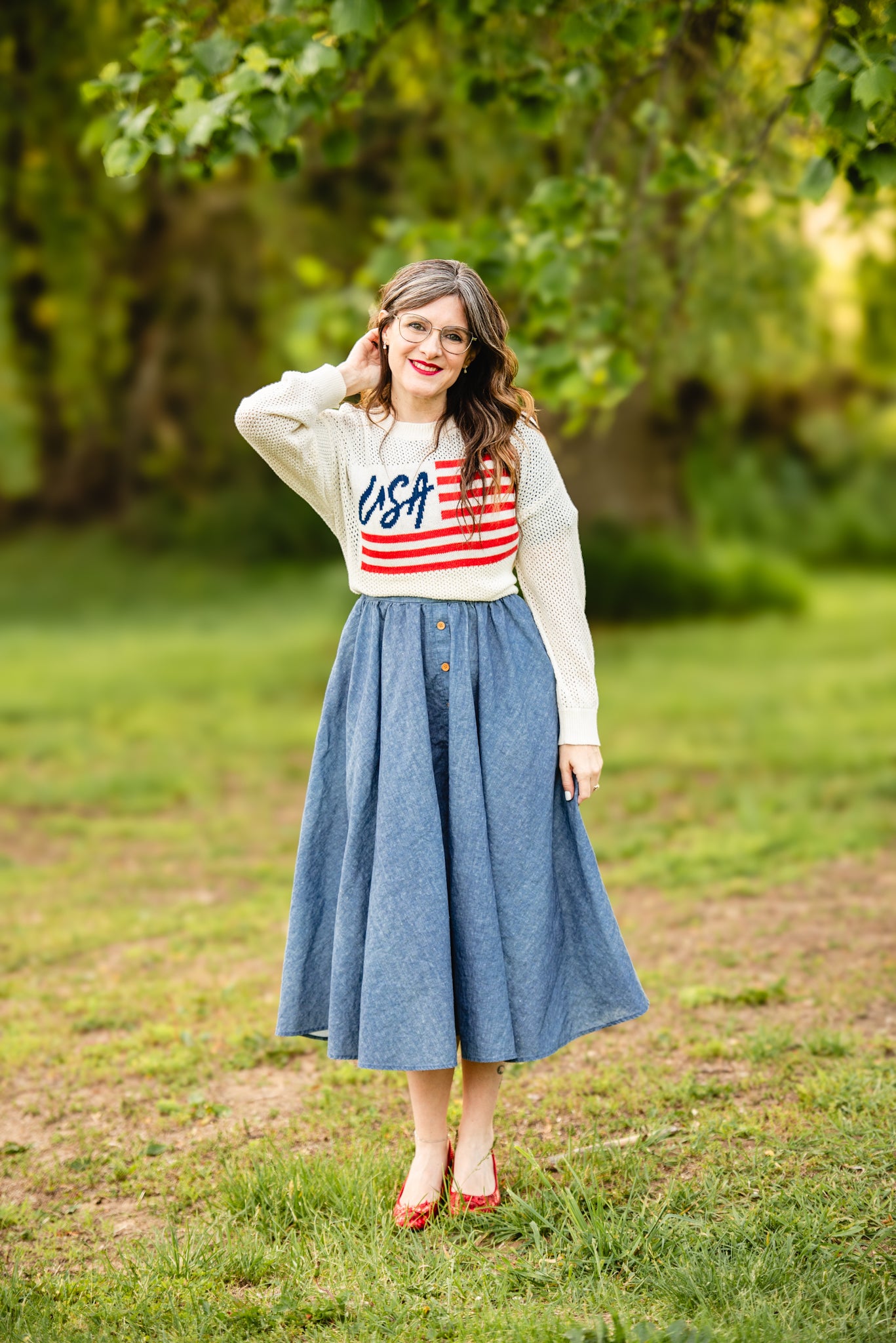 Shenandoah Chambray ~ Hearthside Midi