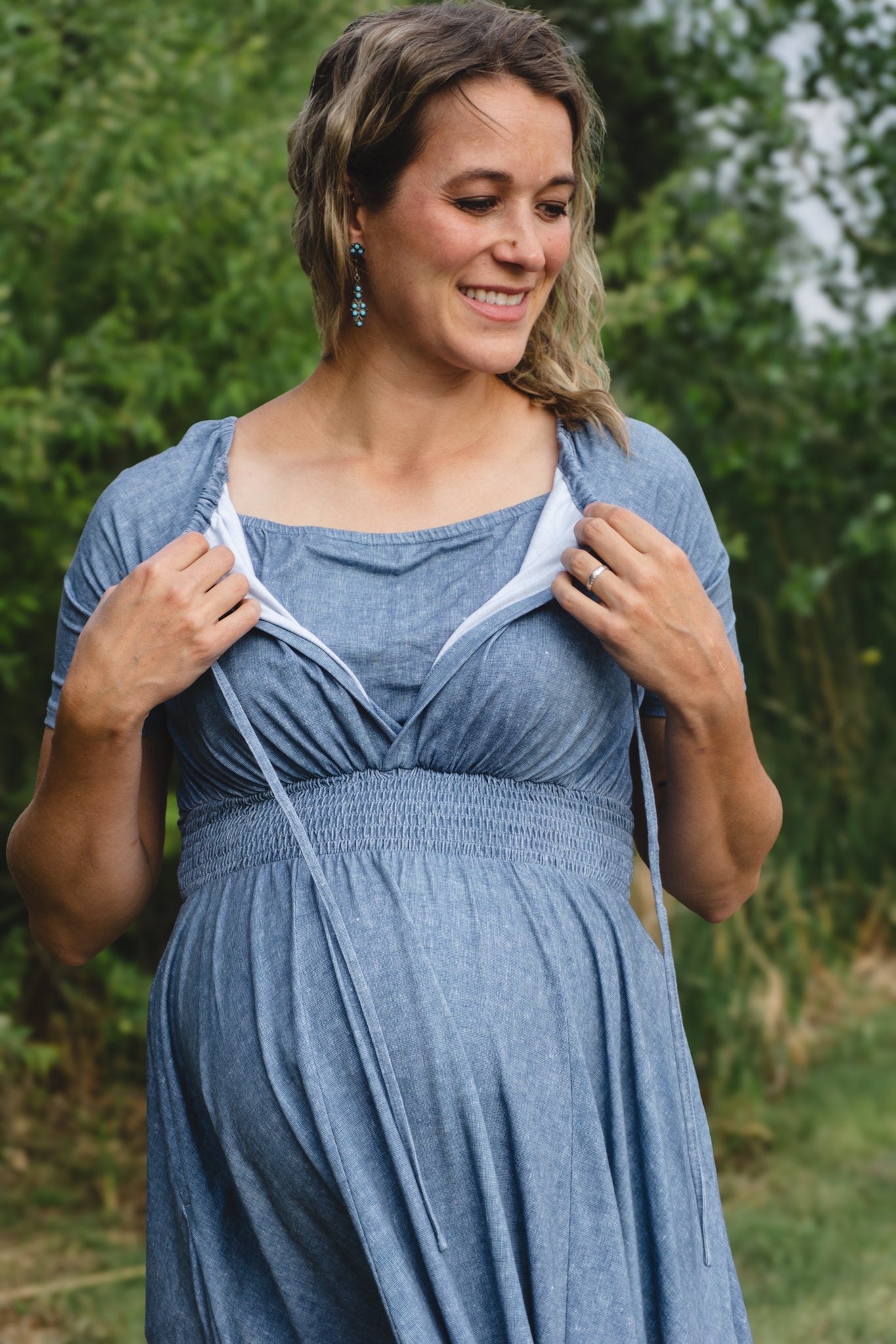 Shenandoah Chambray ~ Folklore Maxi