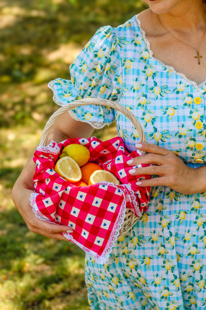 Little Lemon Gingham ~ Keepsake Midi