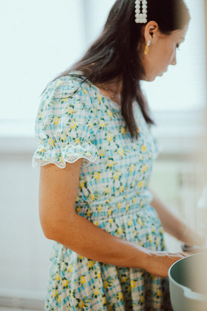 Little Lemon Gingham ~ Keepsake Midi