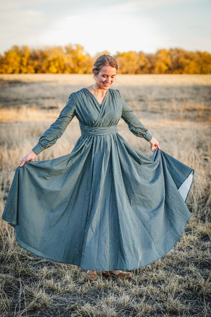 Spruce Gingham ~ Wildwood Maxi