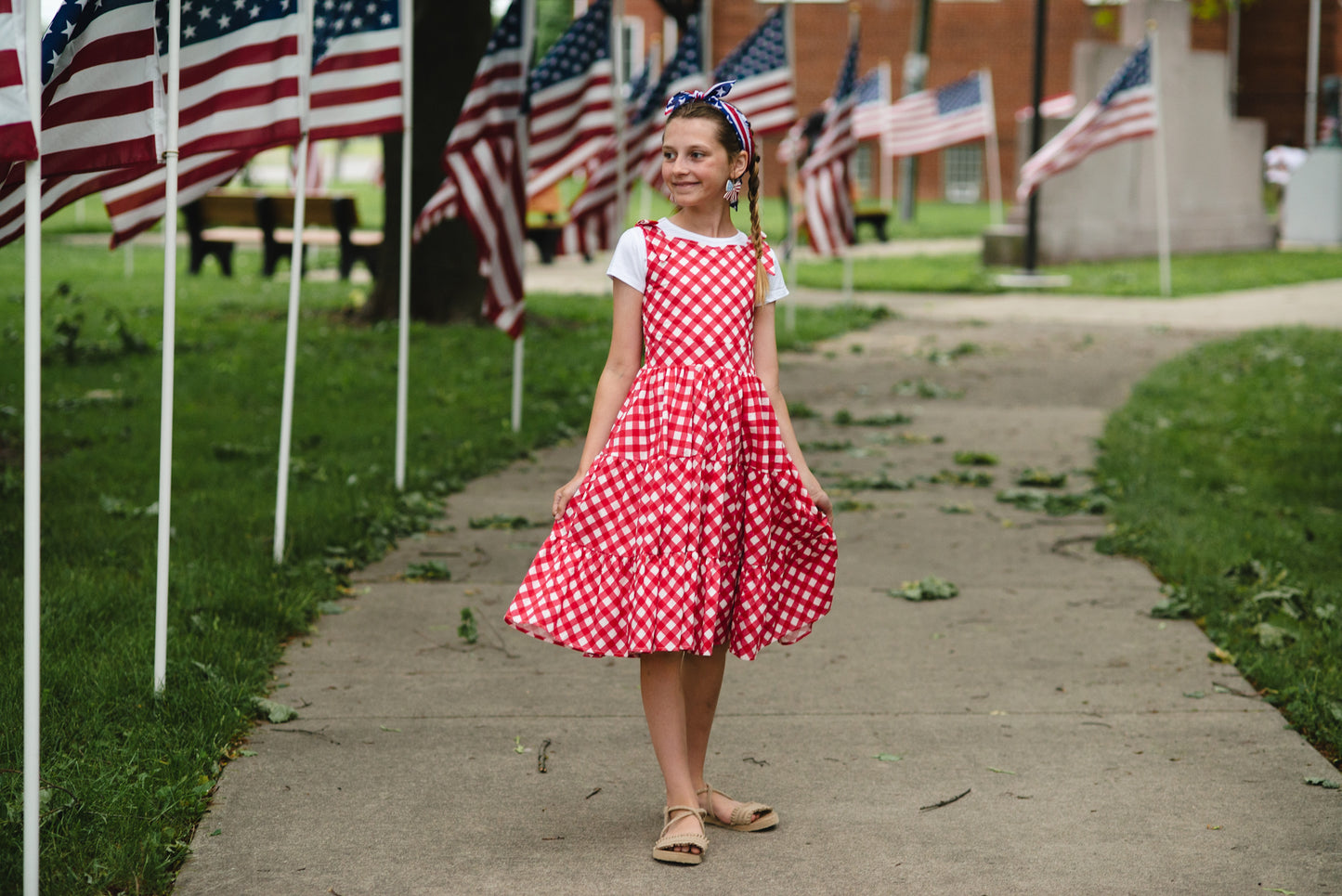 Grenadine Gingham ~ Mini Lenora Dress