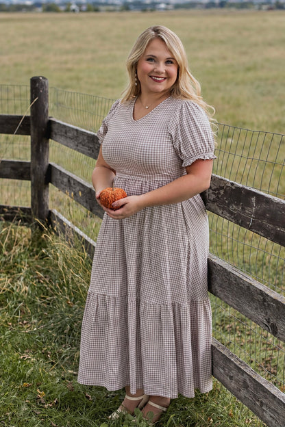 Nutmeg Gingham ~ Storybook Dress
