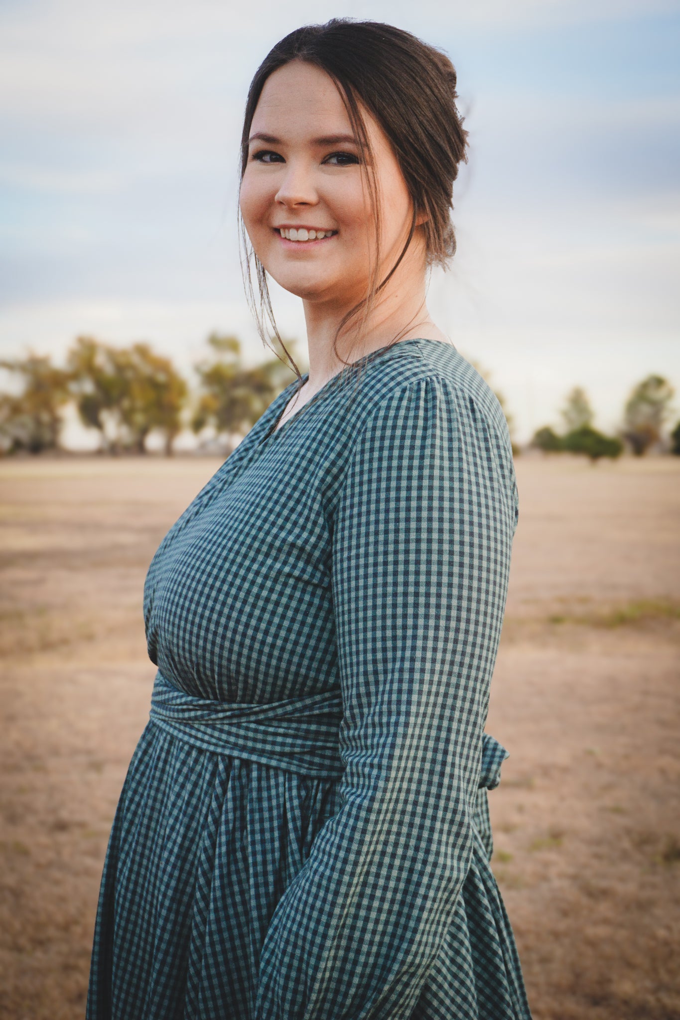Spruce Gingham ~ Wildwood Maxi