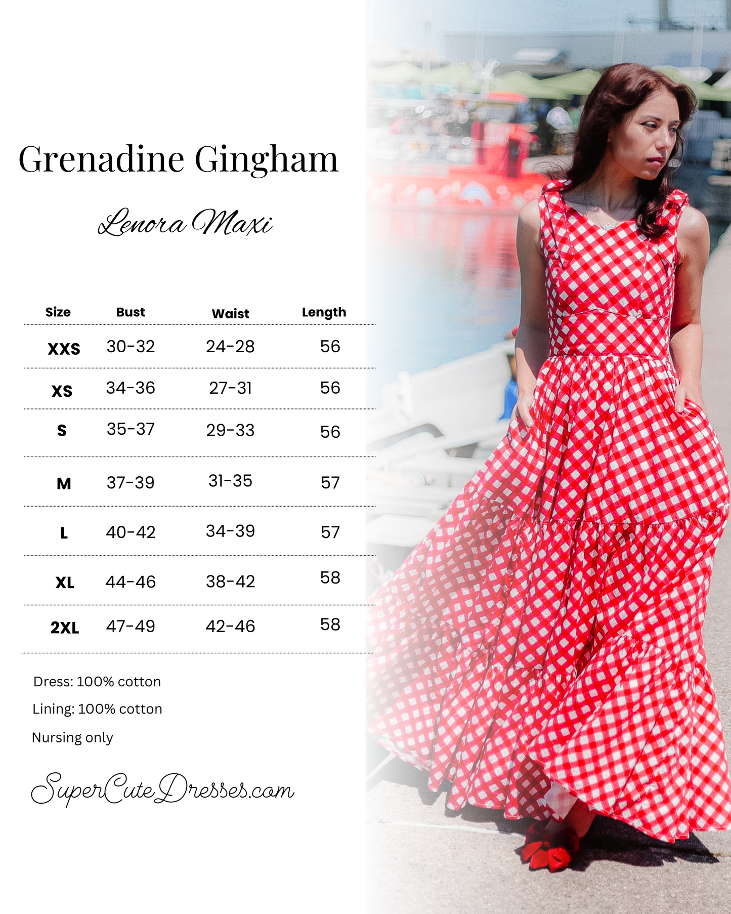 Grenadine Gingham ~ Lenora Dress