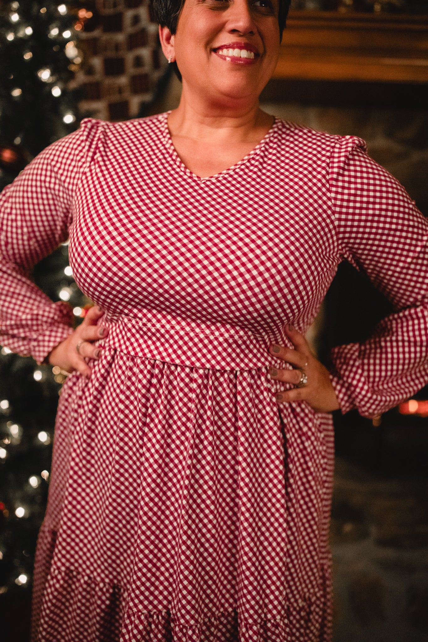Cranberry Gingham ~ Storybook Dress