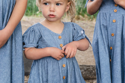Shenandoah Chambray ~ Mini Hearthside Dress