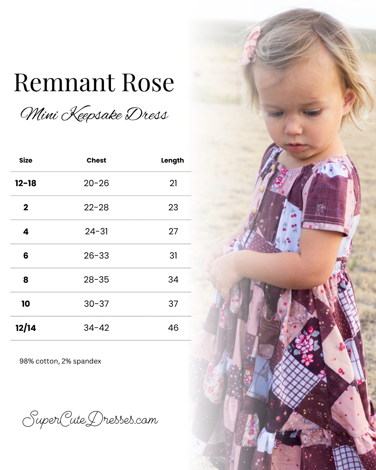 Remnant Rose ~ Mini Keepsake Dress