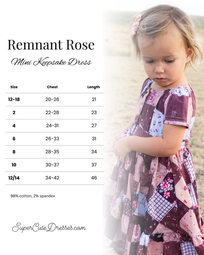 Remnant Rose ~ Mini Keepsake Dress
