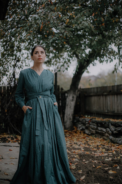 Spruce Gingham ~ Wildwood Maxi