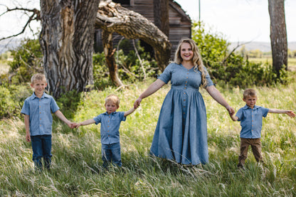 Shenandoah Chambray ~ Hearthside Midi
