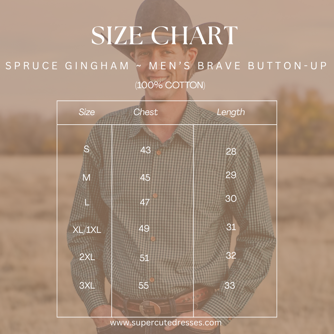 Spruce Gingham ~ Men’s Brave Button-up