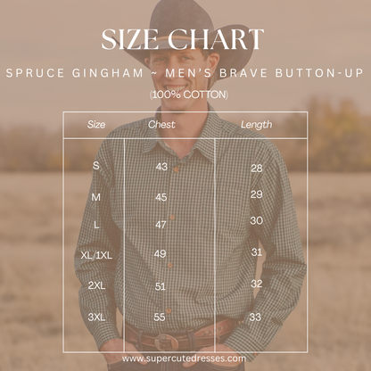 Spruce Gingham ~ Men’s Brave Button-up