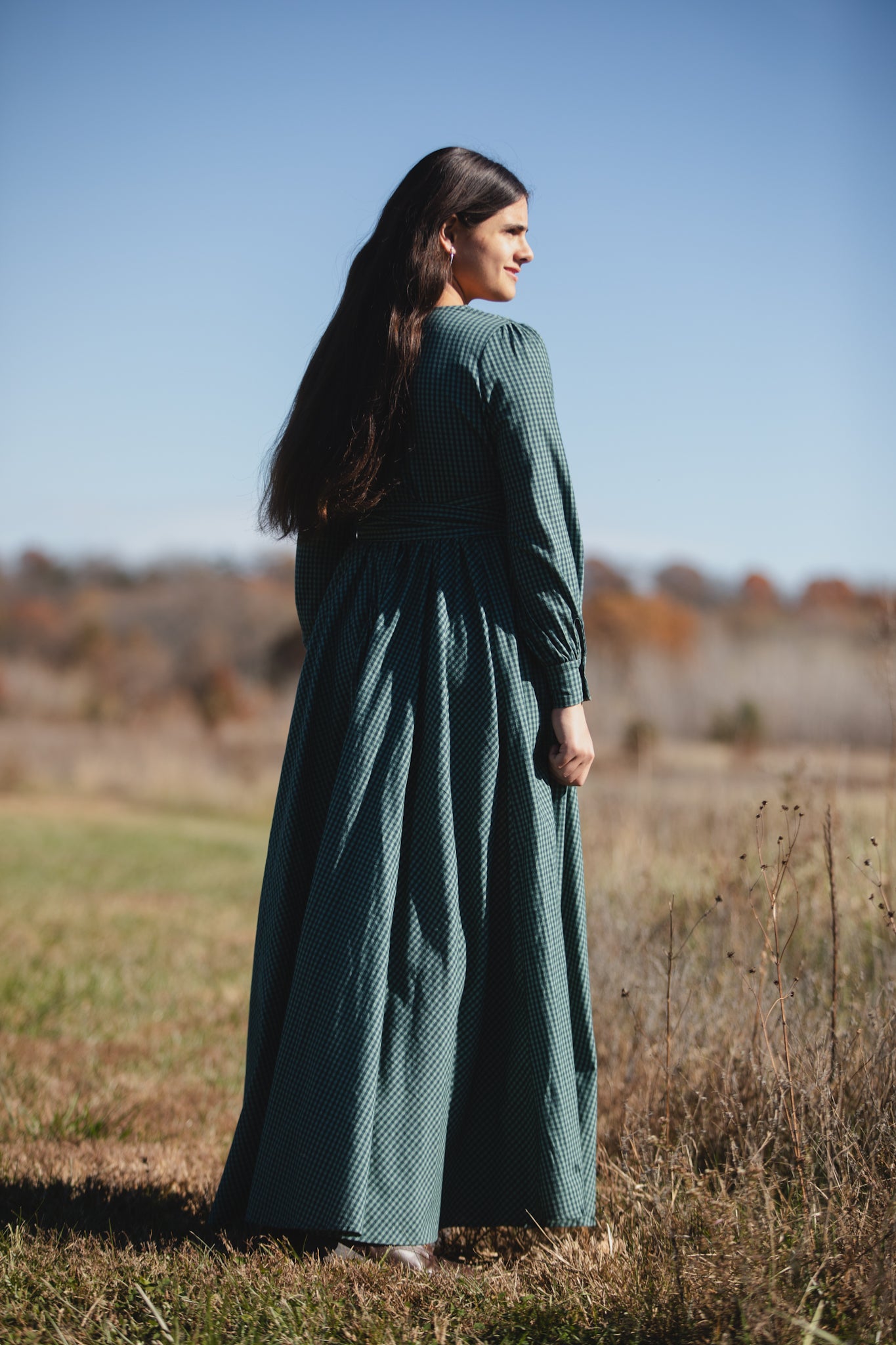 Spruce Gingham ~ Wildwood Maxi
