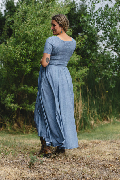 Shenandoah Chambray ~ Folklore Maxi