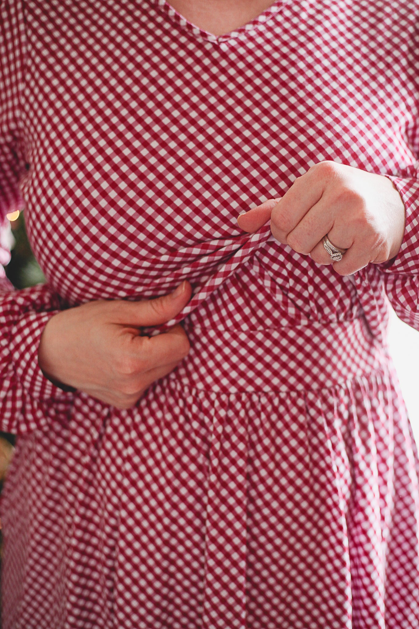 Cranberry Gingham ~ Storybook Dress