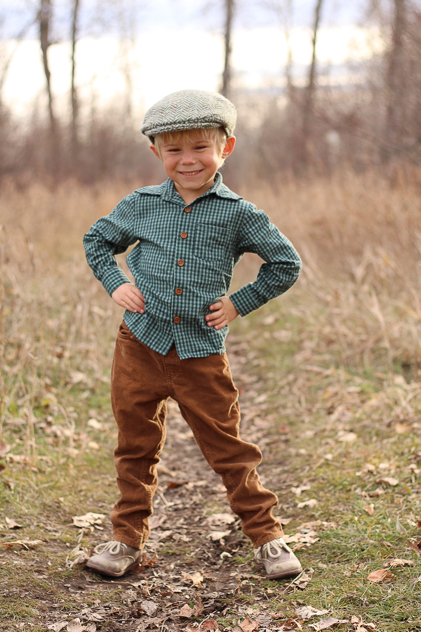 Spruce Gingham ~ Boy’s Brave Button-up