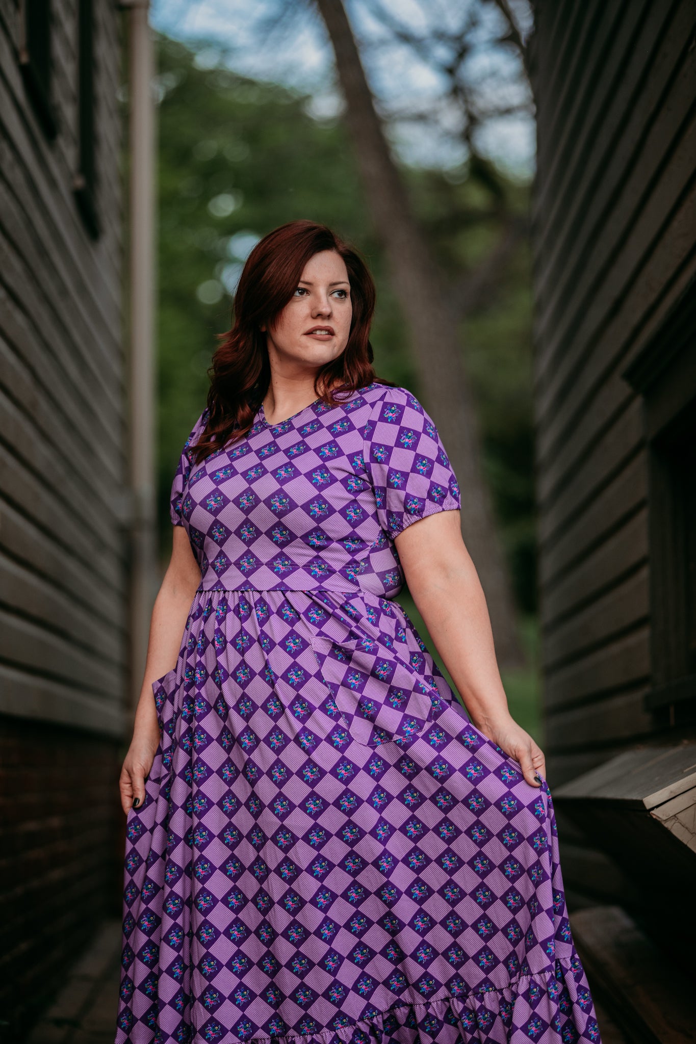 laurel maxi dress Mountain Laurel ~ Canterbury Patch Maxi Nursing / XS / 98% Cotton 2% Spandex