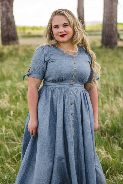 Shenandoah Chambray ~ Hearthside Midi