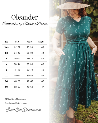 Oleander ~ Canterbury Classic Dress