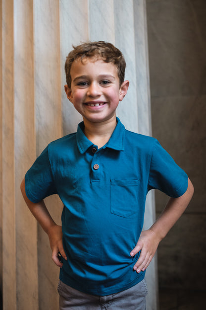 Timeless Teal ~ Boy’s Perseverance Polo