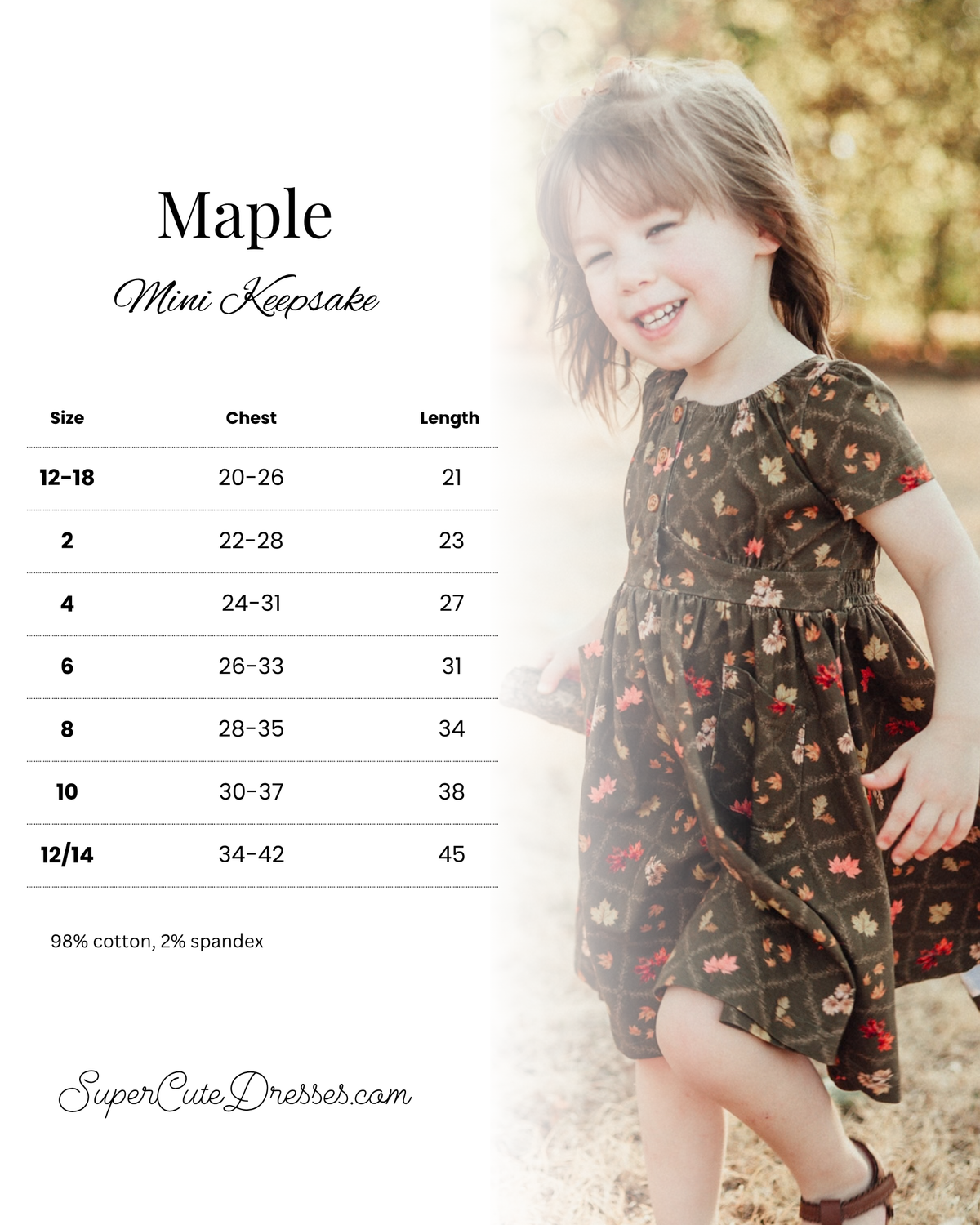 Maple ~ Mini Keepsake Dress