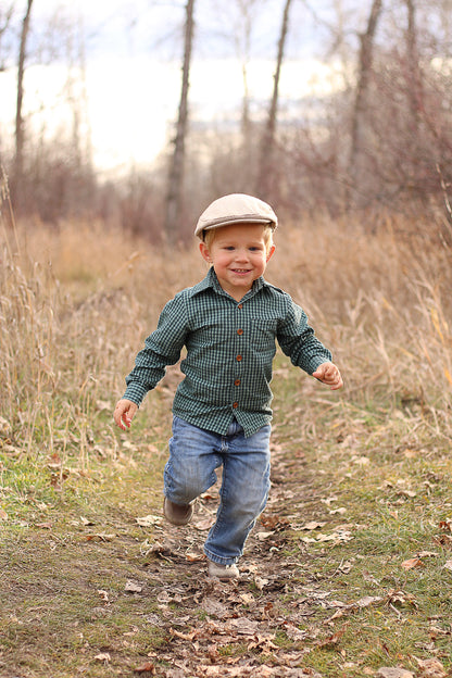 Spruce Gingham ~ Boy’s Brave Button-up
