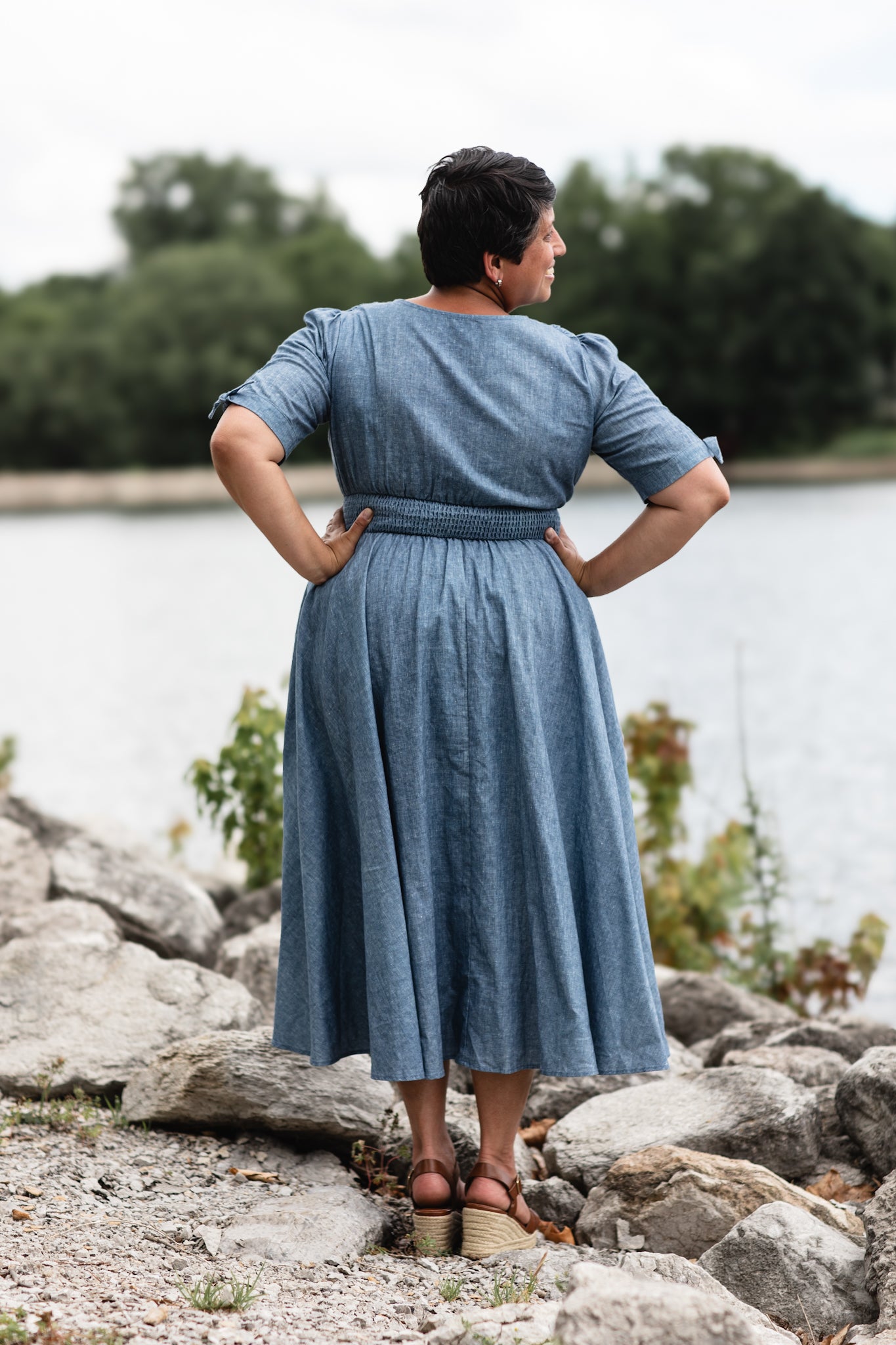 Shenandoah Chambray ~ Hearthside Midi