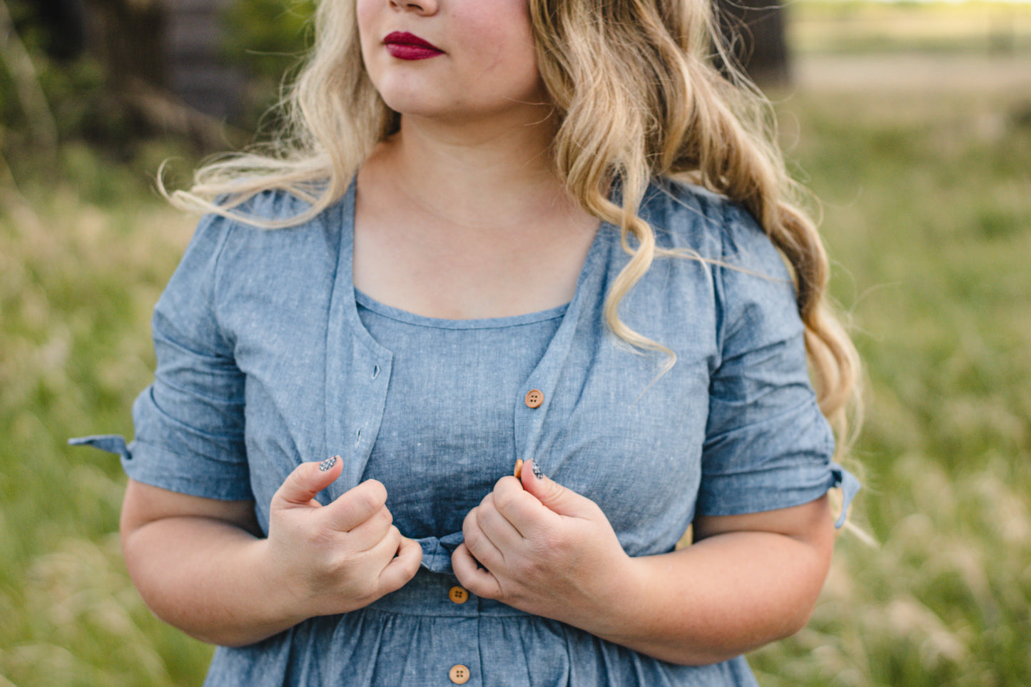 Shenandoah Chambray ~ Hearthside Midi
