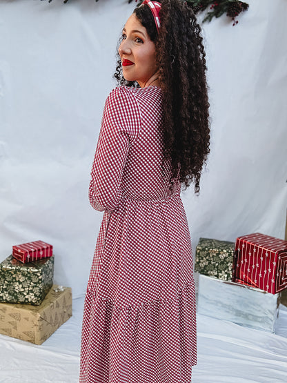 Cranberry Gingham ~ Storybook Dress