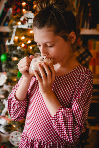 Cranberry Gingham ~ Novella Dress