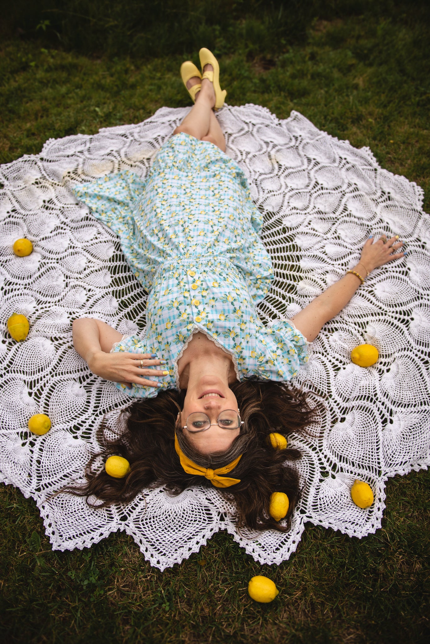 Little Lemon Gingham ~ Keepsake Midi