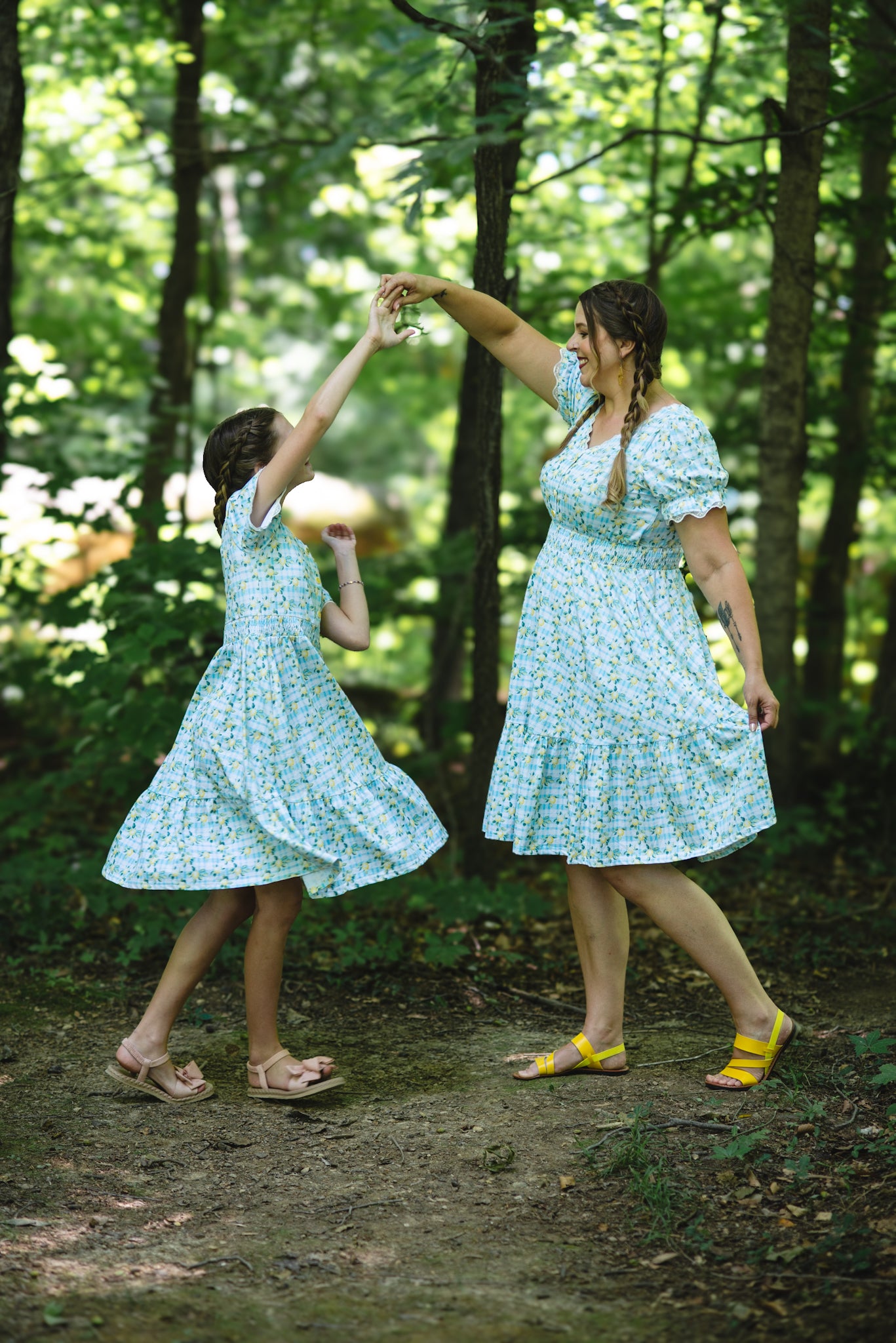 Little Lemon Gingham ~ Mini Keepsake Dress