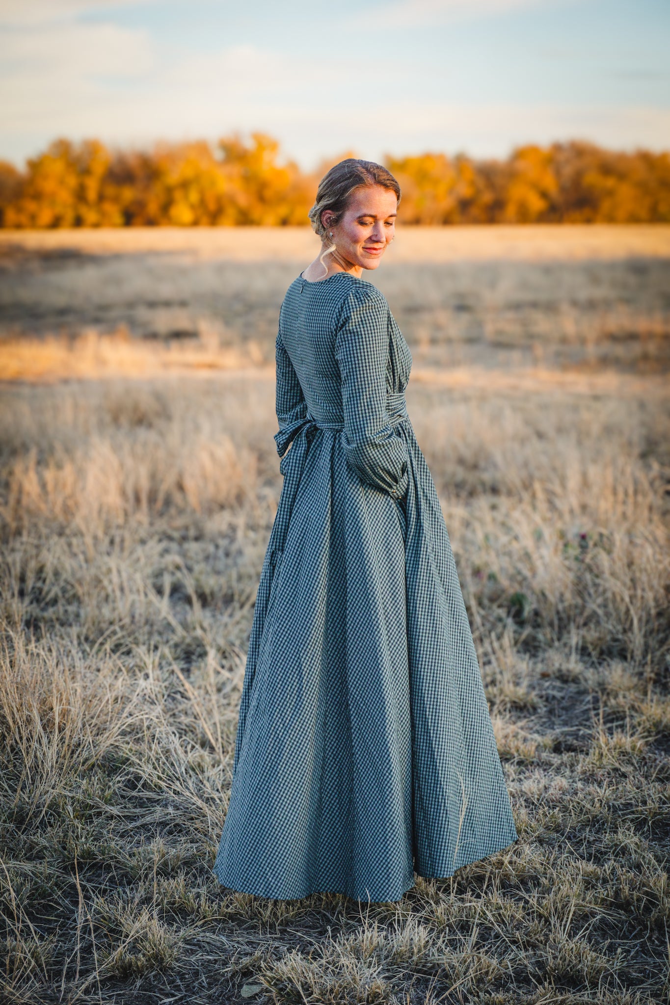Spruce Gingham ~ Wildwood Maxi