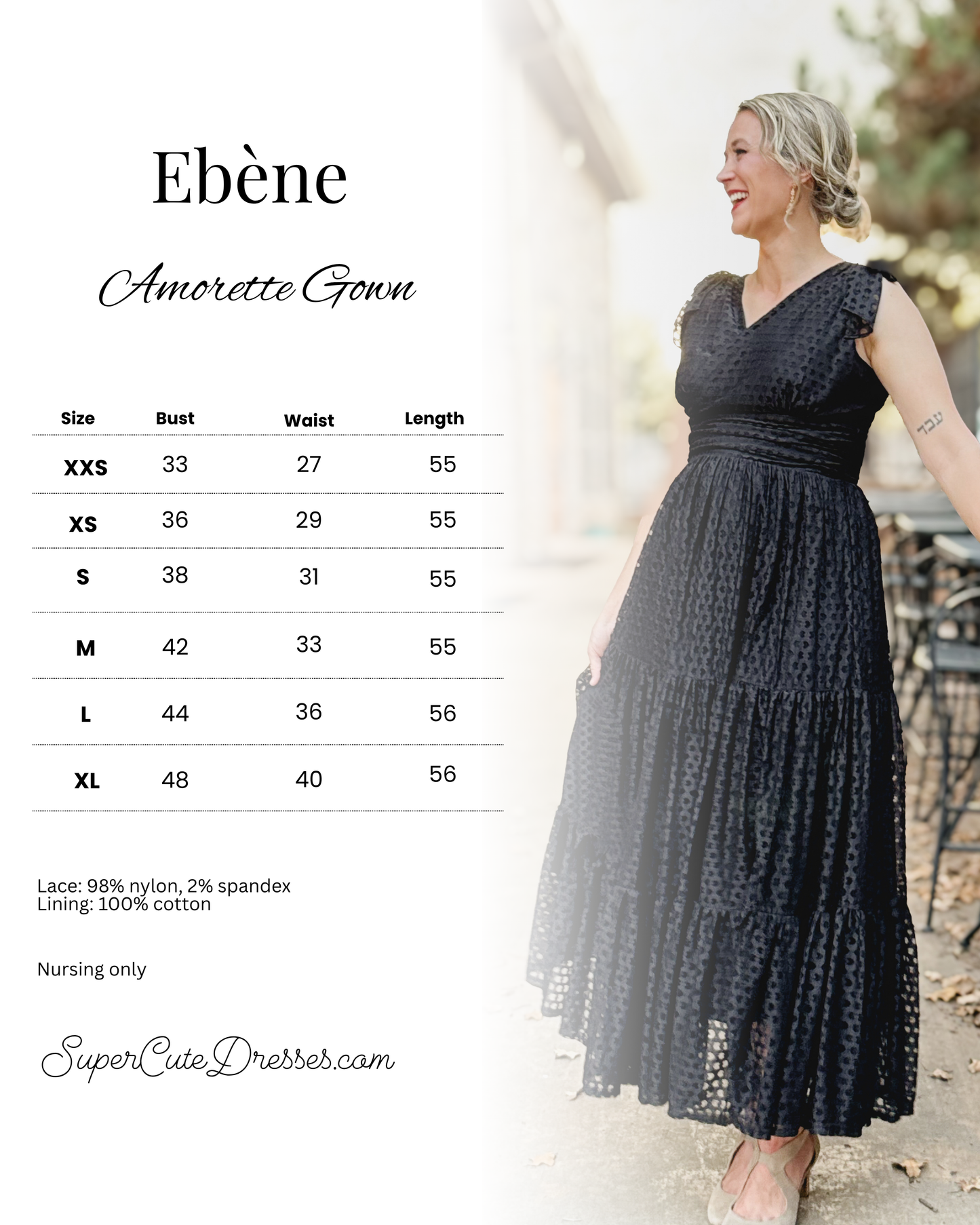 Ebéne ~ Amorette Gown