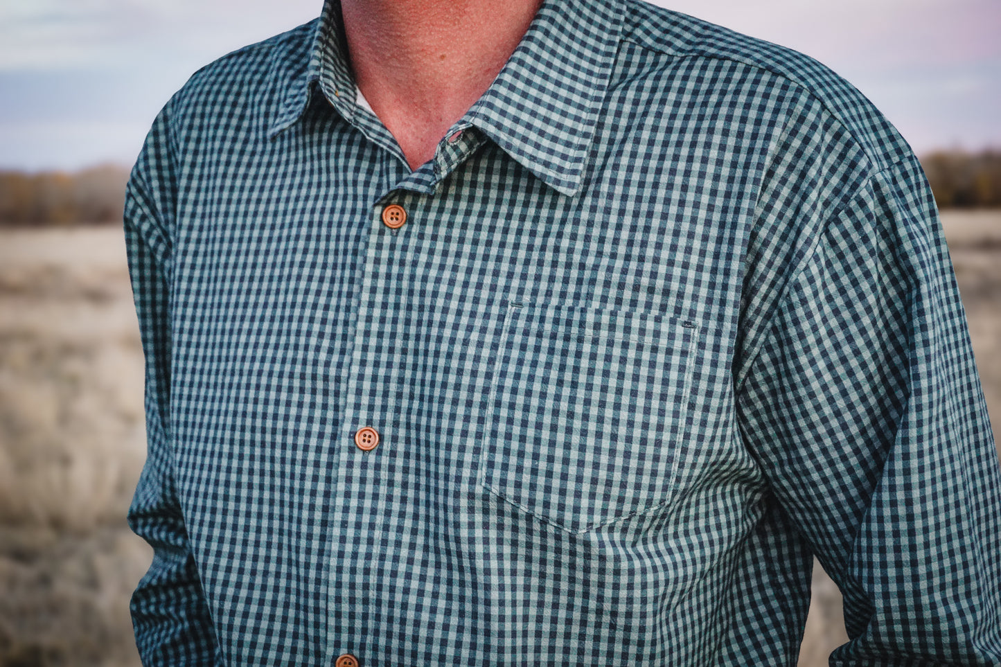Spruce Gingham ~ Men’s Brave Button-up