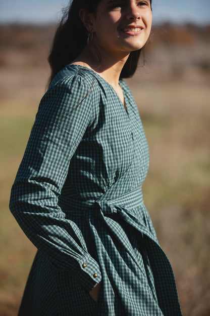 Spruce Gingham ~ Wildwood Maxi