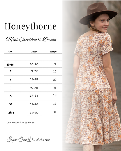 Honeythorne ~ Mini
Sweetheart Dress
