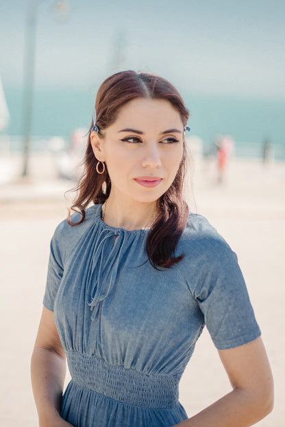 Shenandoah Chambray ~ Folklore Maxi