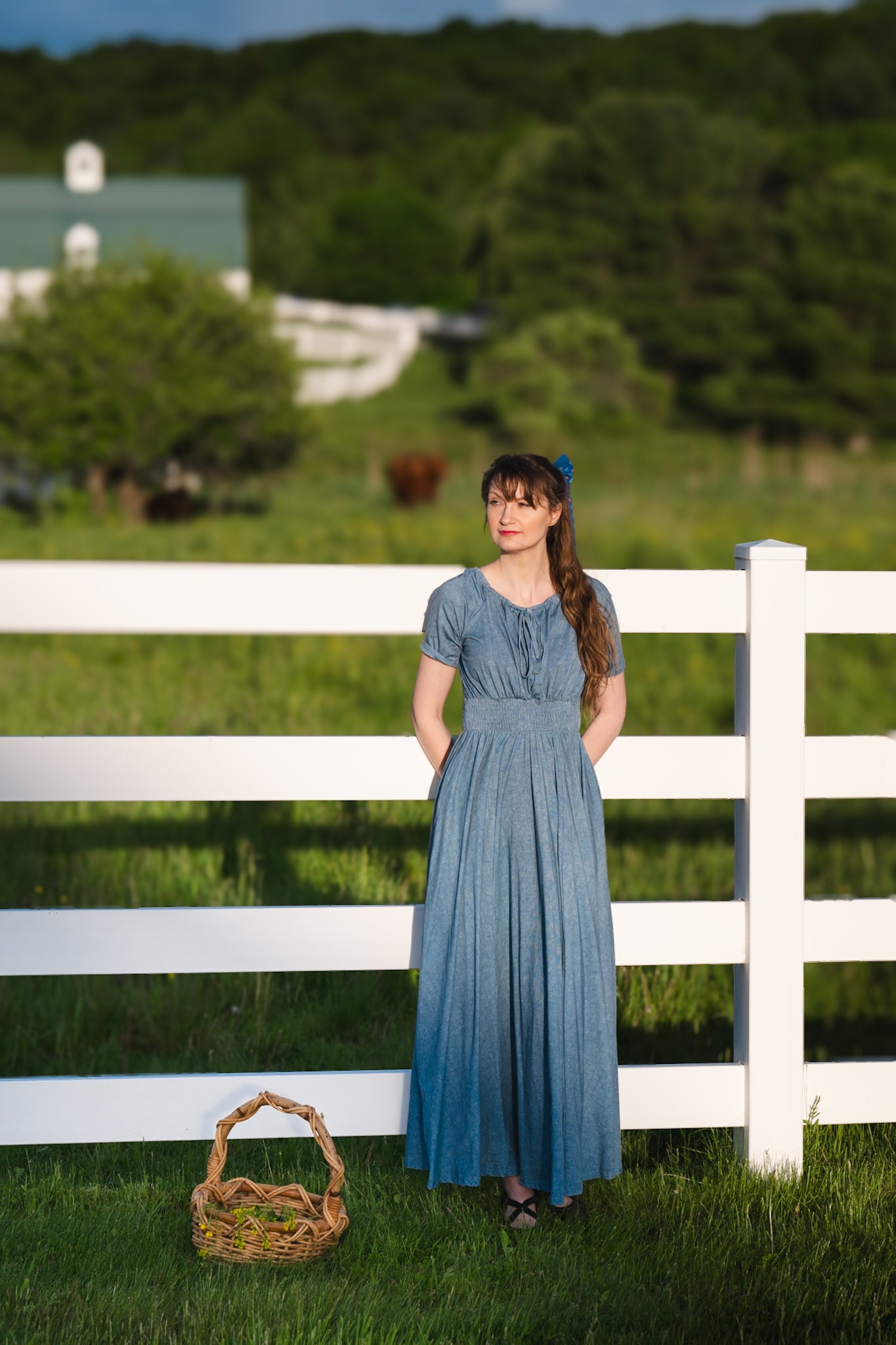 Shenandoah Chambray ~ Folklore Maxi