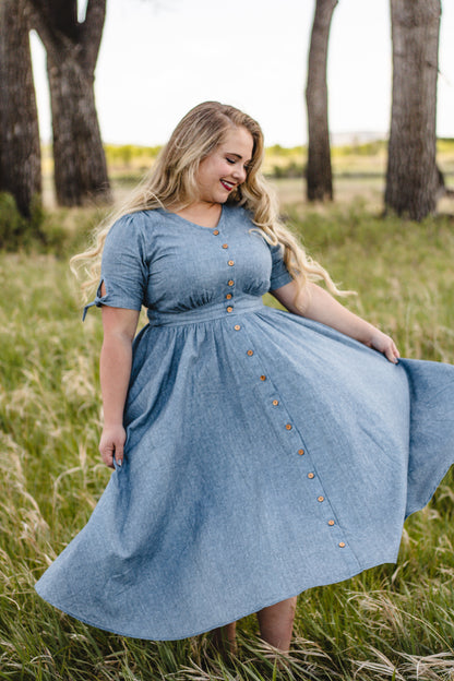 Shenandoah Chambray ~ Hearthside Midi