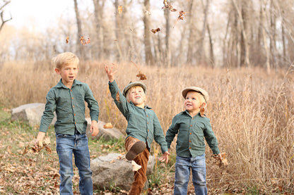 Spruce Gingham ~ Boy’s Brave Button-up