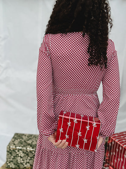 Cranberry Gingham ~ Storybook Dress