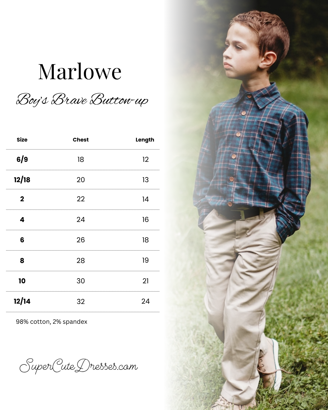 Marlowe ~ Boy's Brave Button-up