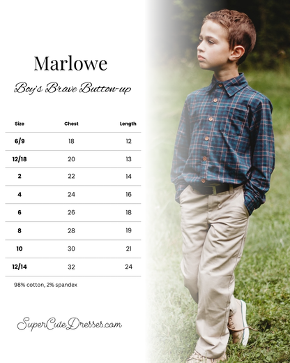 Marlowe ~ Boy's Brave Button-up