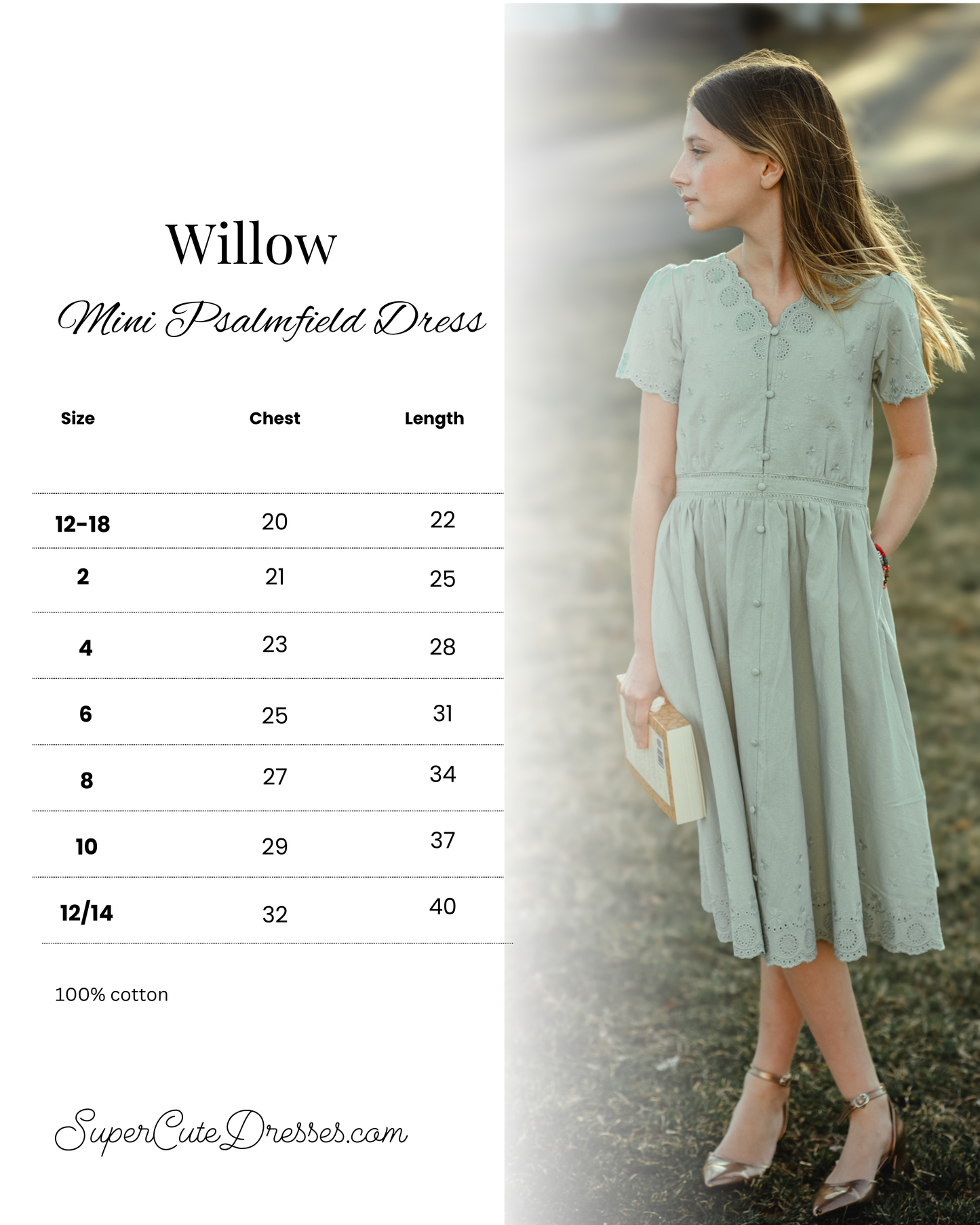 Willow ~ Mini Psalmfield Dress