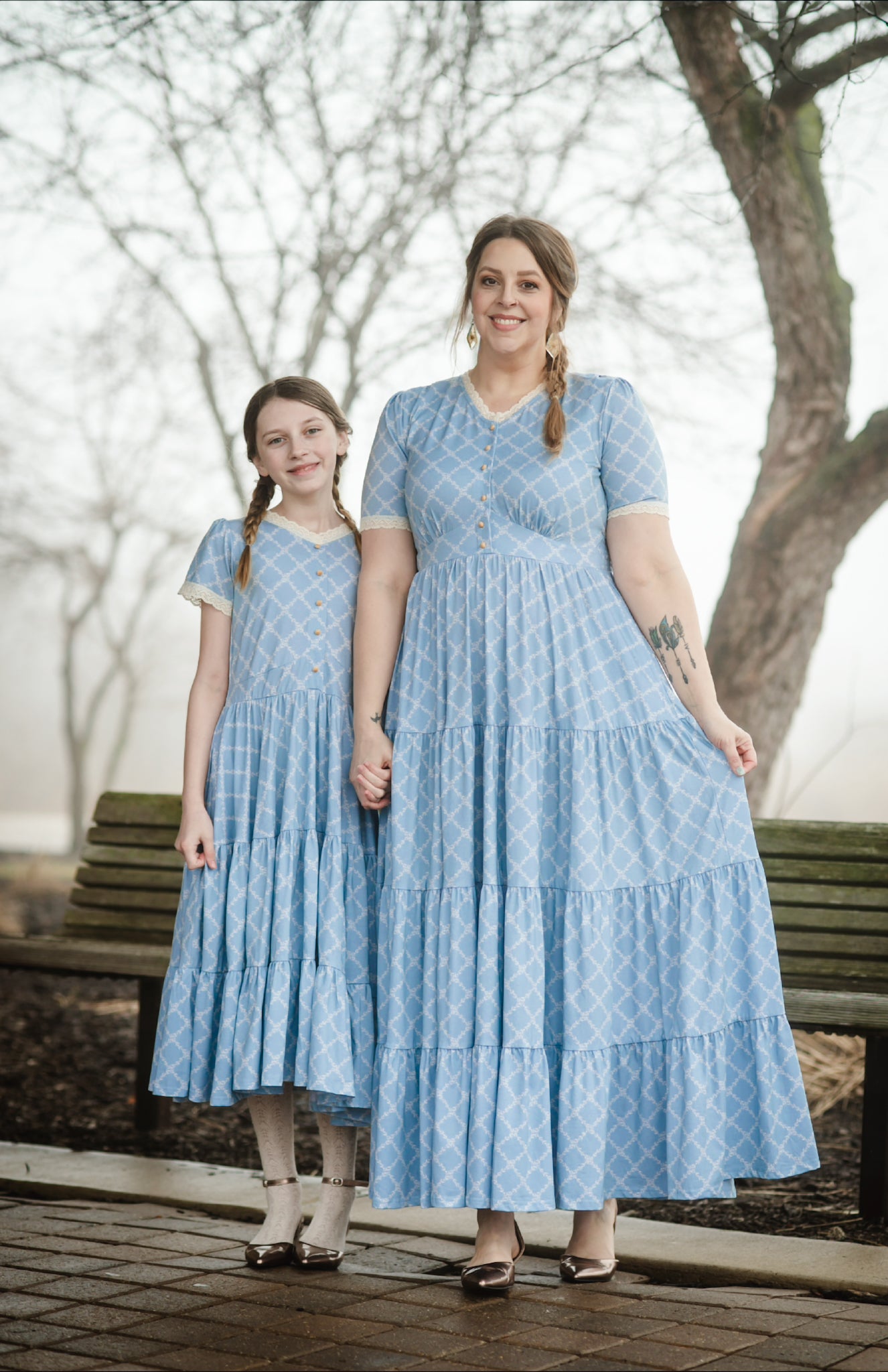 Tranquil Trellis ~ Mini Keepsake Dress