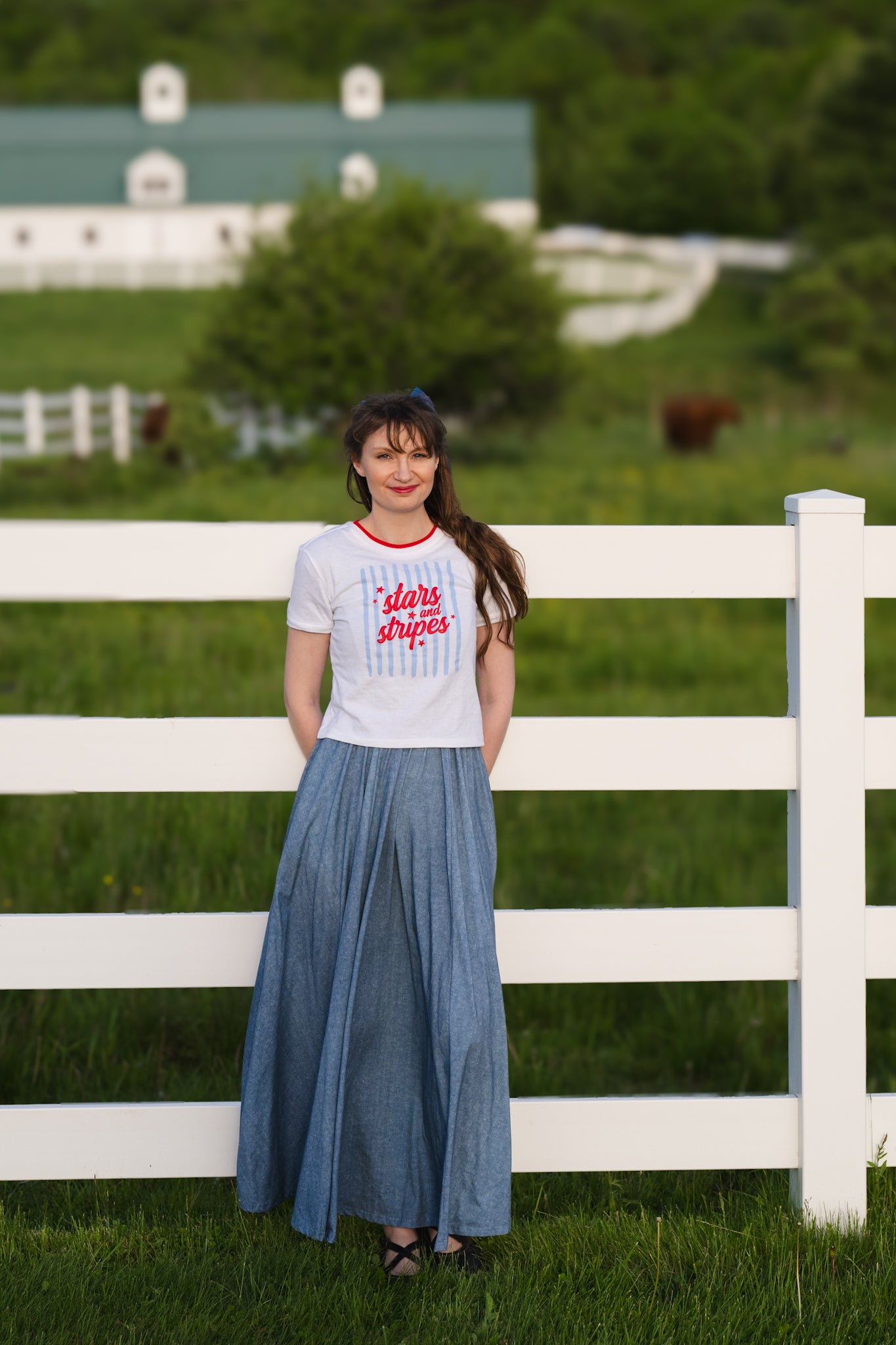 Shenandoah Chambray ~ Folklore Maxi